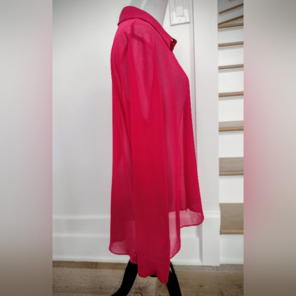 Nwot Bcbgeneration W's Large Sheer Collared Butto… - image 8